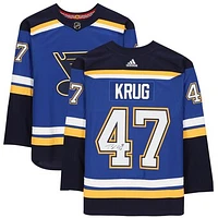 Torey Krug St. Louis Blues Autographed Blue Adidas Authentic Jersey