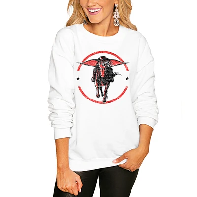 Women's White Texas Tech Red Raiders End Zone Pullover Sweatshirt