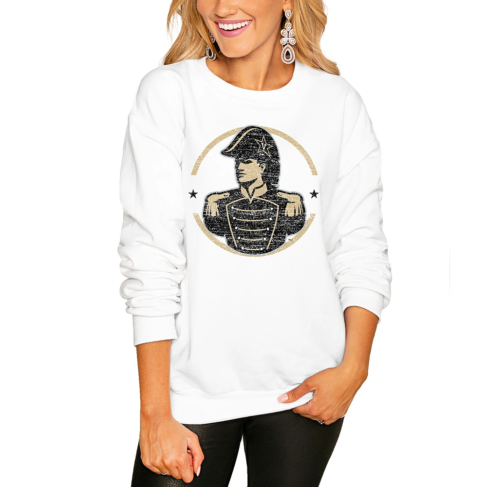 Women's White Vanderbilt Commodores End Zone Pullover Sweatshirt