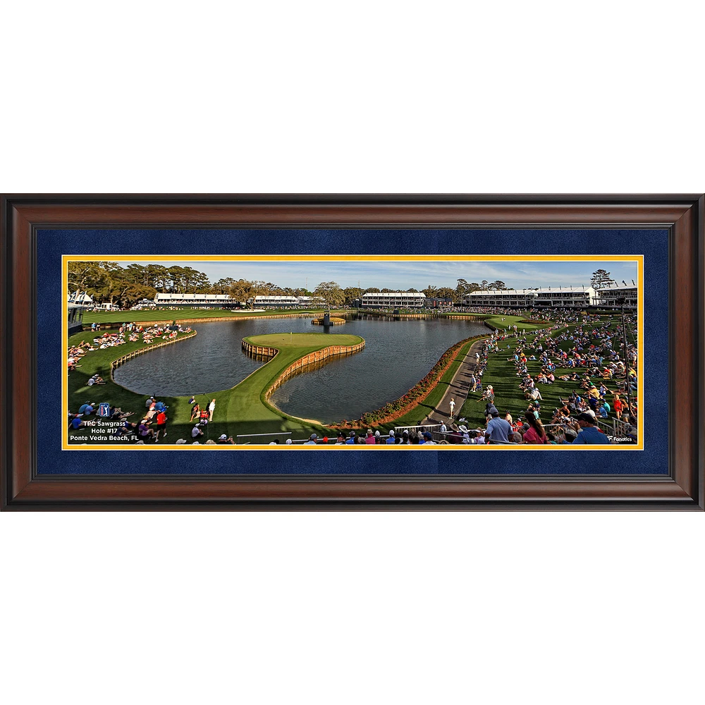 THE PLAYERS Hole #17 Framed 10" x 30" PGA TOUR Panoramic Photograph