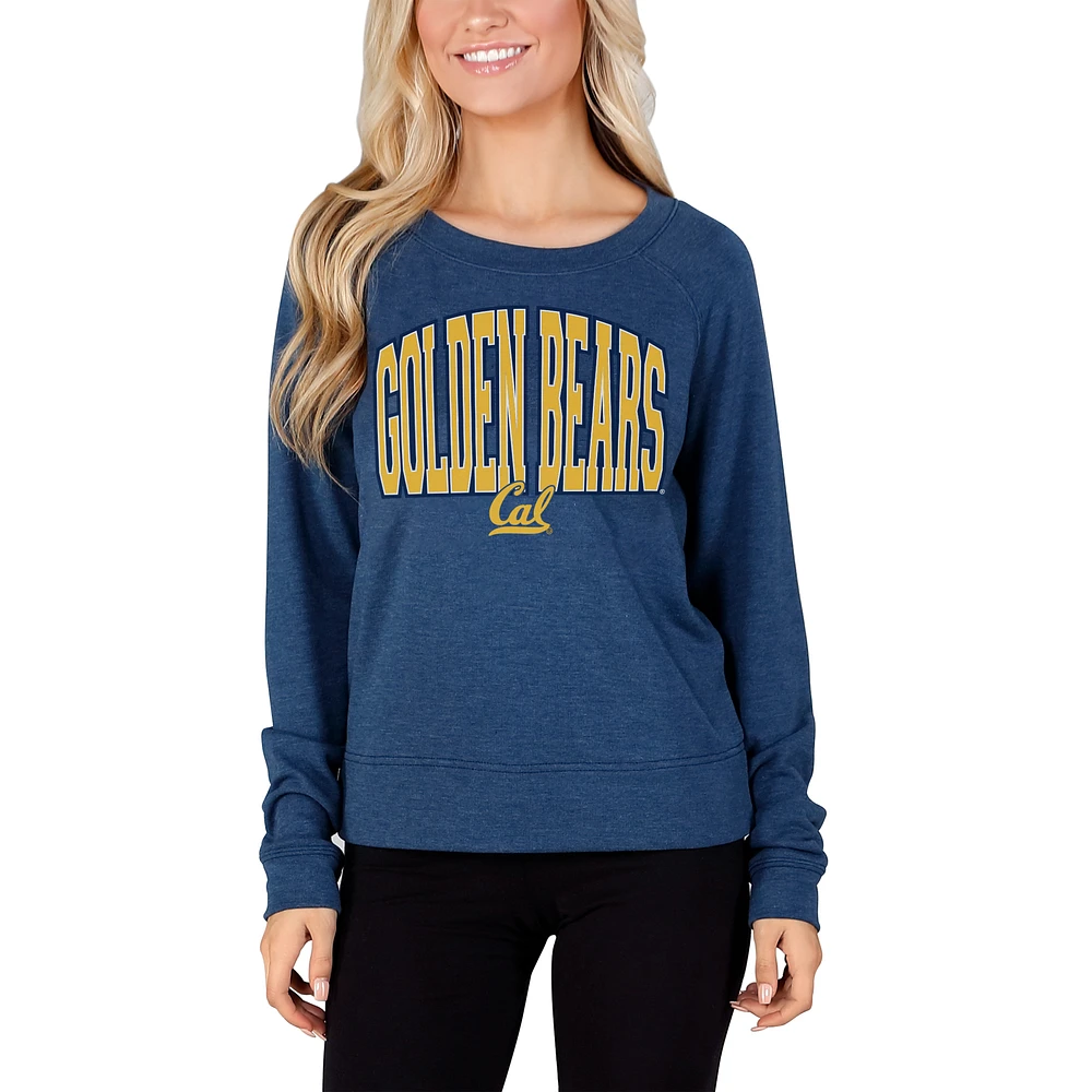 Women's Concepts Sport Navy Cal Bears Mainstream Terry Long Sleeve Top