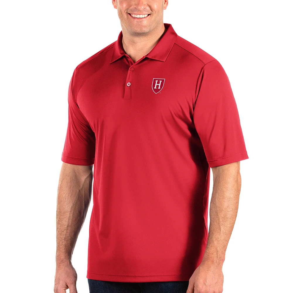 Men's Antigua Crimson Harvard Big & Tall Tribute Polo