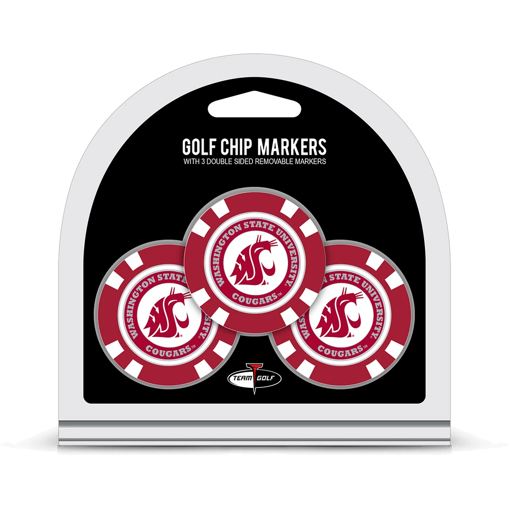 Washington State Cougars Golf Chip 3-Pack Set