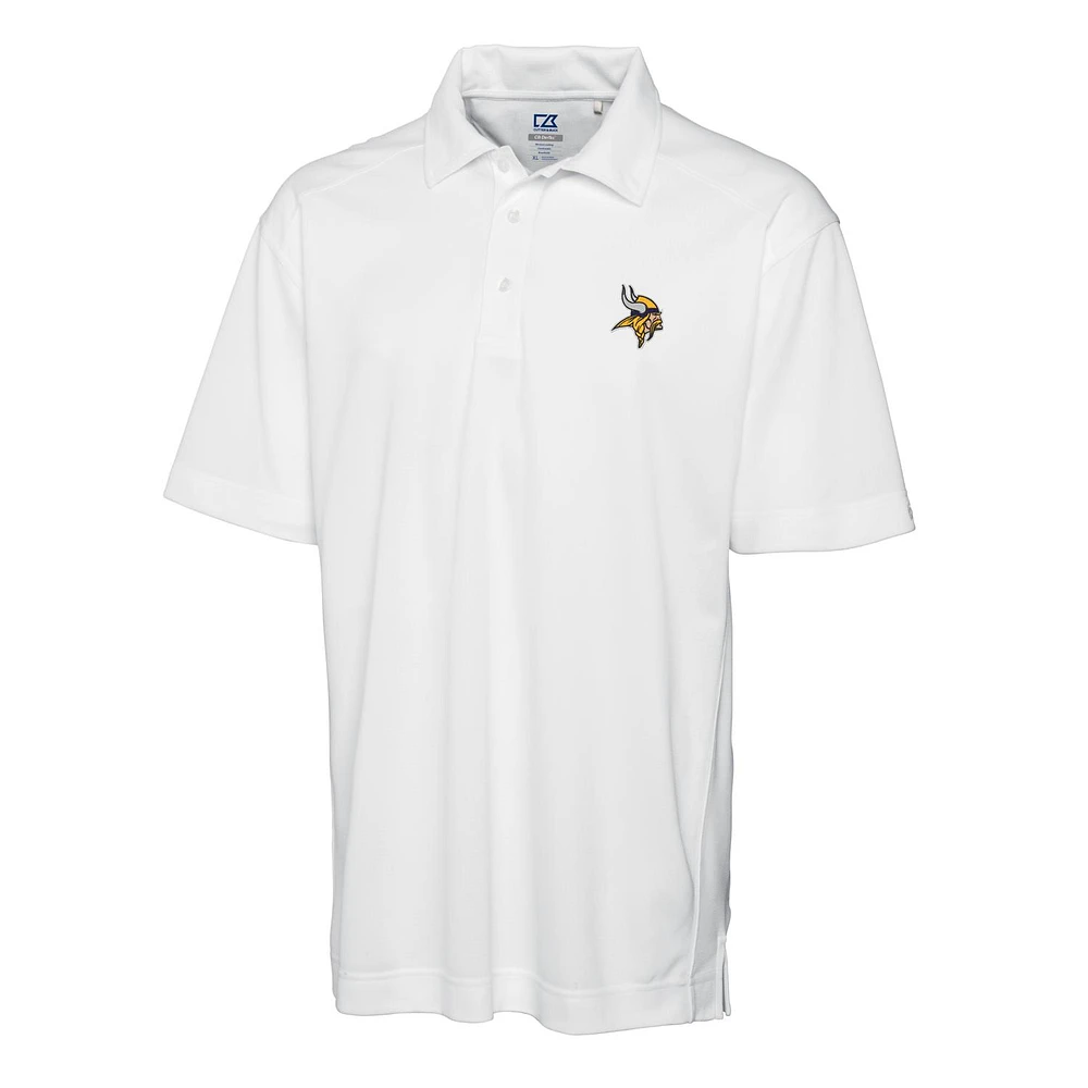 Men's Cutter & Buck White Minnesota Vikings DryTec Genre Polo
