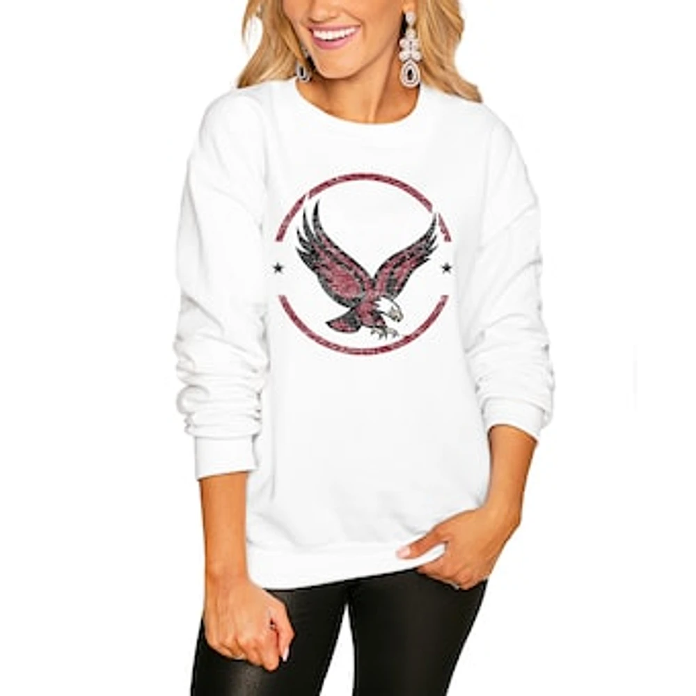 Women's White Boston College Eagles End Zone Pullover Sweatshirt