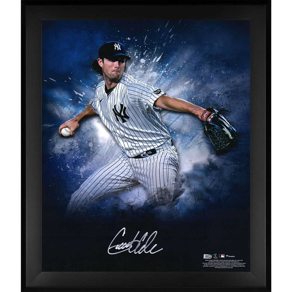 Gerrit Cole New York Yankees Framed Autographed 20" x 24" In Focus Photograph