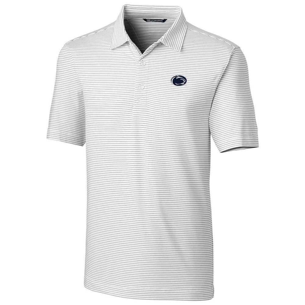 Men's Cutter & Buck White Penn State Nittany Lions Big & Tall Forge Pencil Stripe Logo Polo