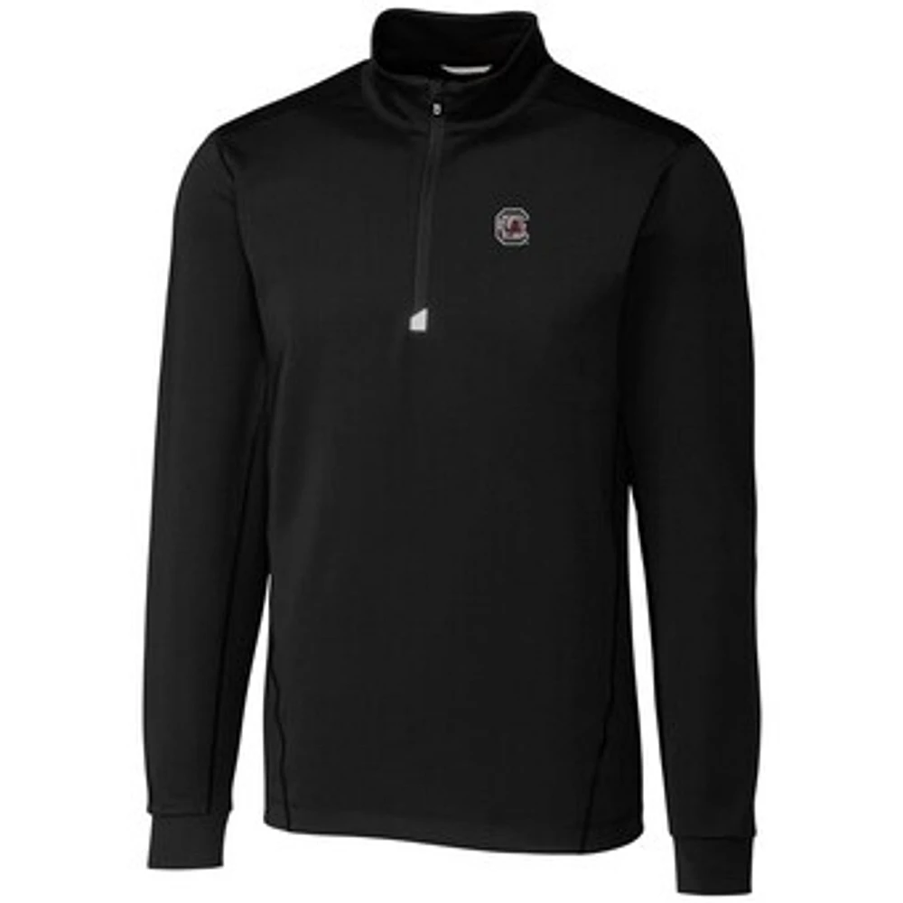 Men's Cutter & Buck Black South Carolina Gamecocks Big Tall Traverse Half-Zip Jacket