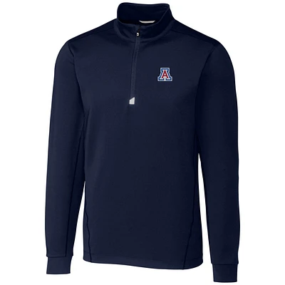 Men's Cutter & Buck Navy Arizona Wildcats Big & Tall Traverse Half-Zip Jacket