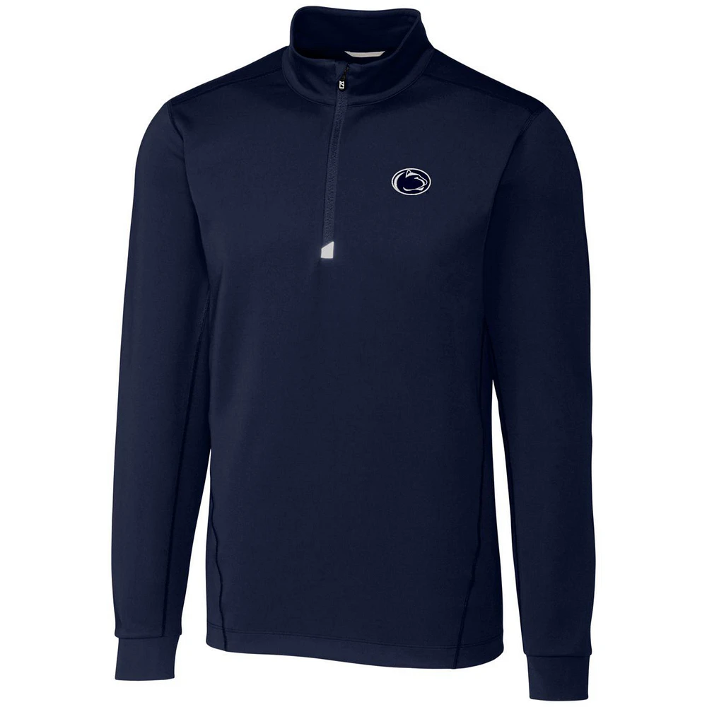 Men's Cutter & Buck Navy Penn State Nittany Lions Big Tall Traverse Half-Zip Jacket