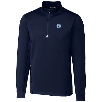 Men's Cutter & Buck Navy North Carolina Tar Heels Big Tall Traverse Half-Zip Jacket