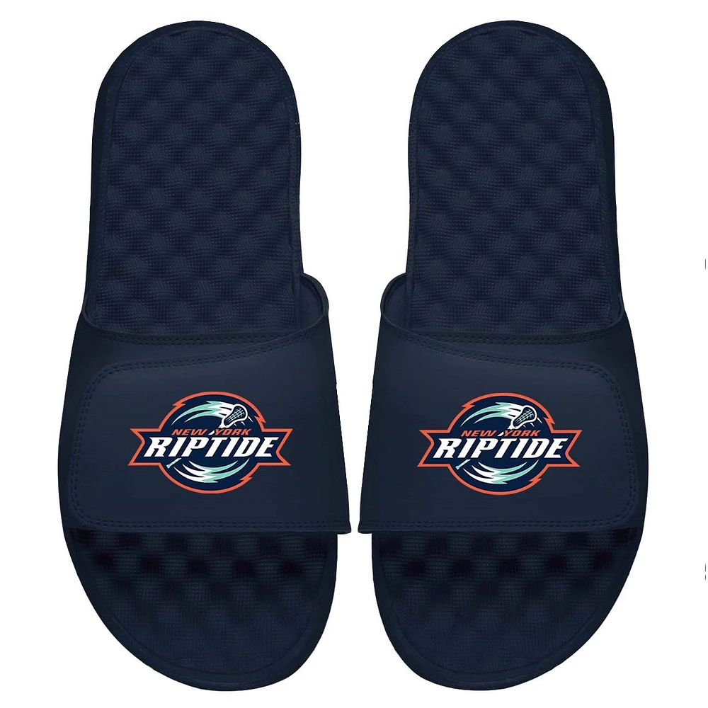Youth ISlide Navy New York Riptide Primary Logo Slide Sandals
