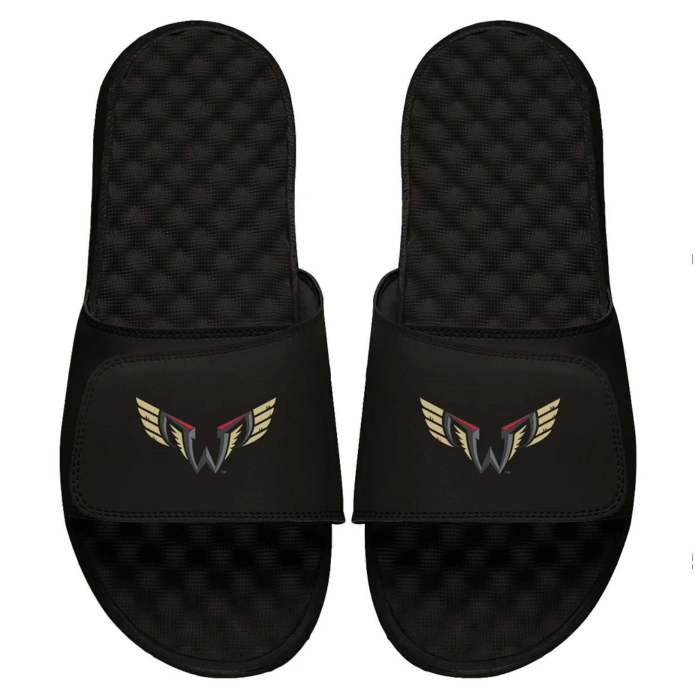 Youth ISlide Black Philadelphia Wings Primary Logo Slide Sandals