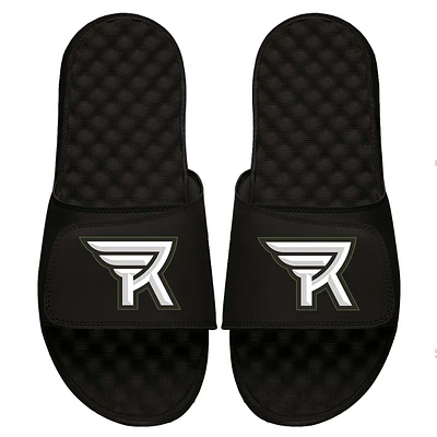 Youth ISlide Black Rochester Knighthawks Primary Logo Slide Sandals