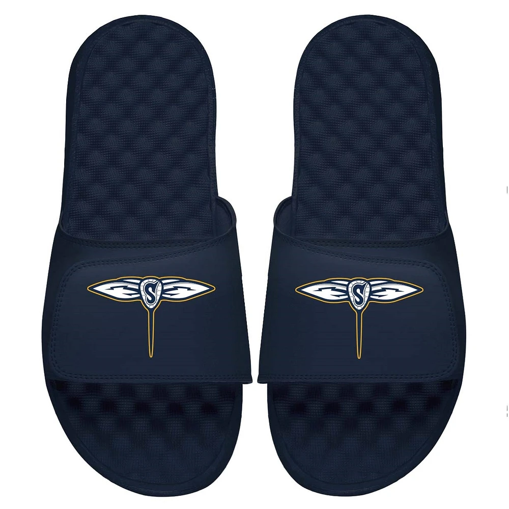 Youth ISlide Navy Georgia Swarm Primary Logo Slide Sandals