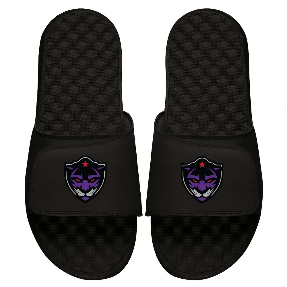 Men's ISlide Black Panther City Lacrosse Club Primary Logo Slide Sandals