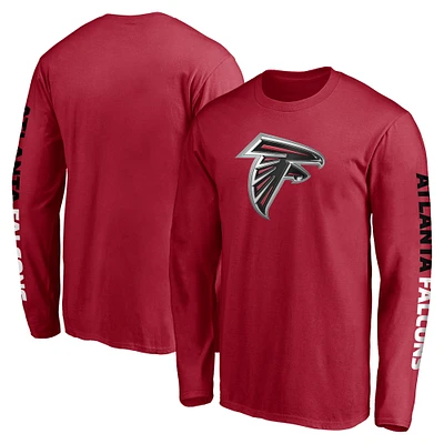 Men's Fanatics Red Atlanta Falcons Front Runner Long Sleeve T-Shirt