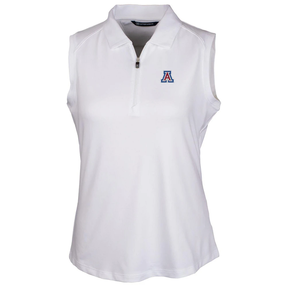 Women's Cutter & Buck White Arizona Wildcats Forge Sleeveless Polo