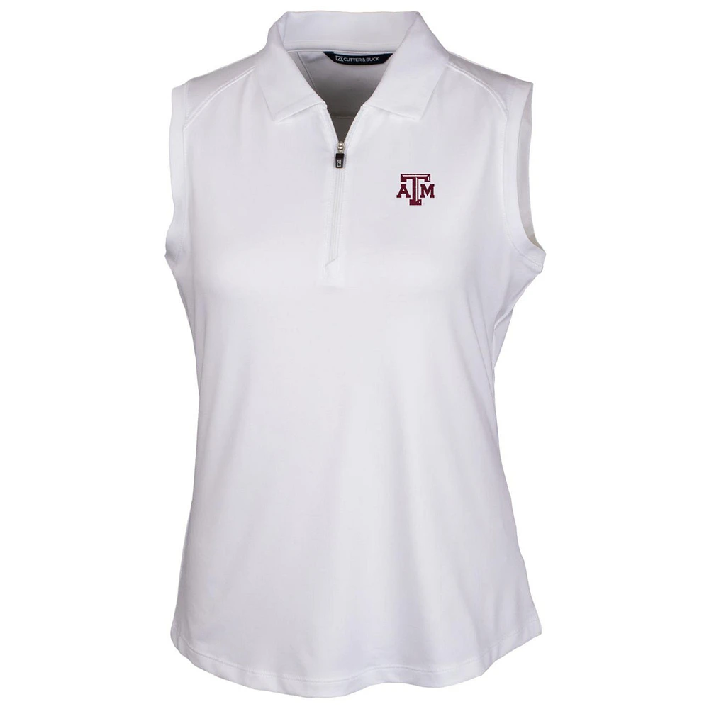 Women's Cutter & Buck White Texas A&M Aggies Forge Sleeveless Polo