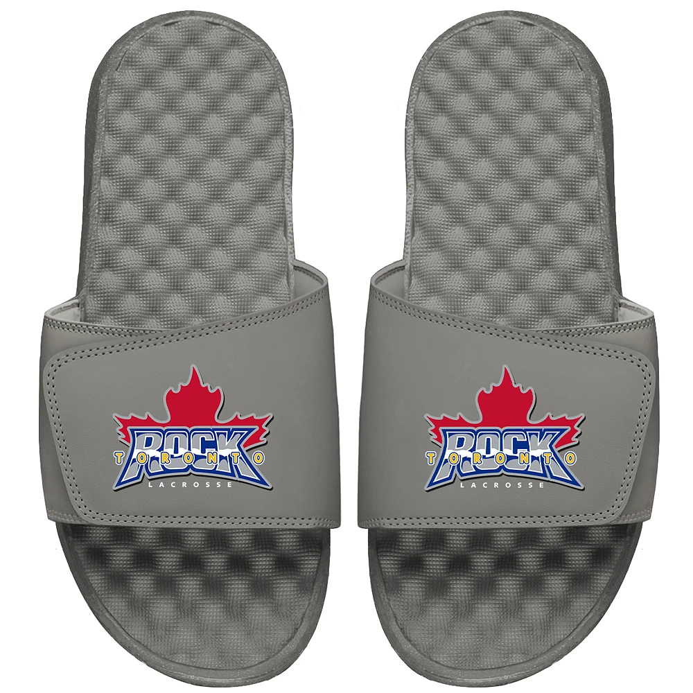 Youth ISlide Gray Toronto Rock Primary Logo Slide Sandals