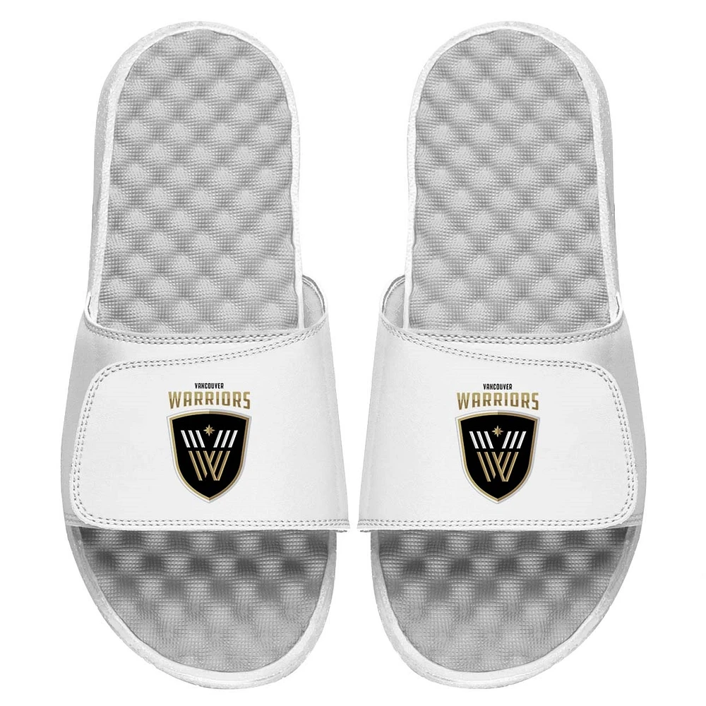 Men's ISlide White Vancouver Warriors Primary Logo Slide Sandals