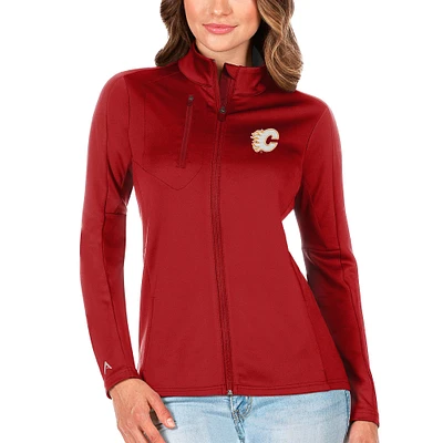 Women's Antigua Red Calgary Flames Generation Full-Zip Pullover Jacket