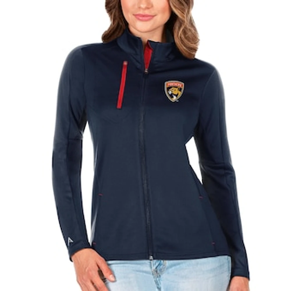 Women's Antigua Navy/Red Florida Panthers Generation Full-Zip Pullover Jacket