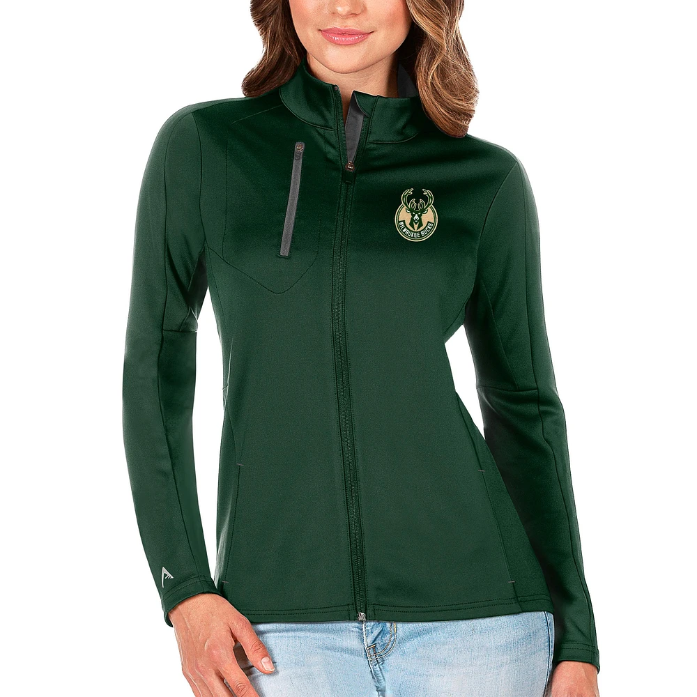 Women's Antigua Milwaukee Bucks Generation Full-Zip Jacket