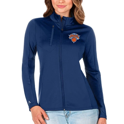 Women's Antigua Blue New York Knicks Generation Full-Zip Jacket