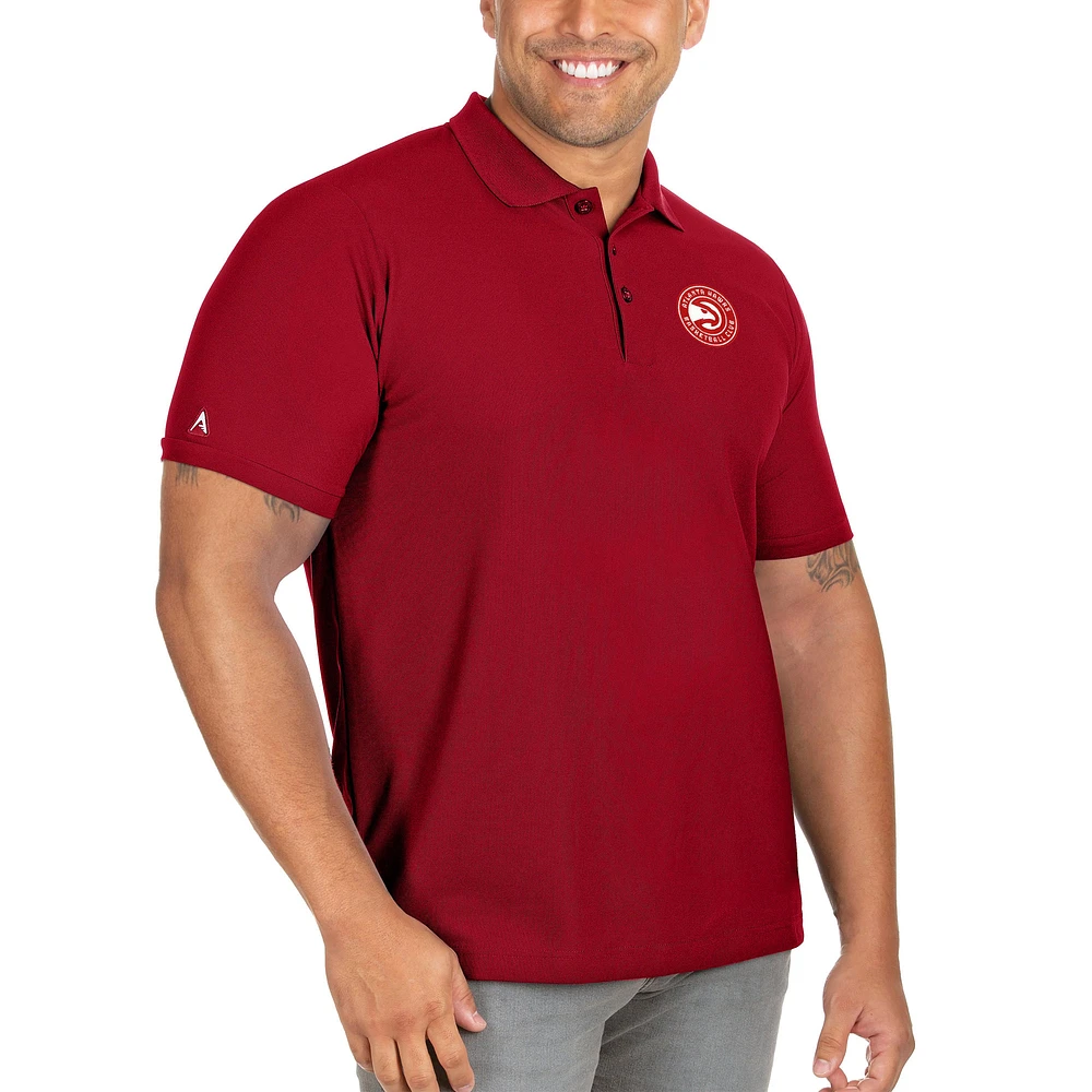 Men's Antigua Red Atlanta Hawks Big & Tall Legacy Pique Polo