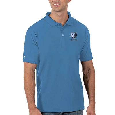Men's Antigua Blue Memphis Grizzlies Legacy Pique Polo