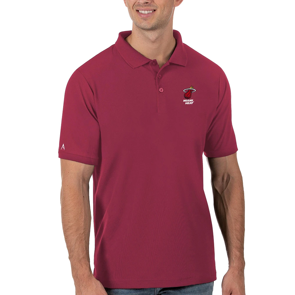 Men's Antigua Miami Heat Legacy Pique Polo