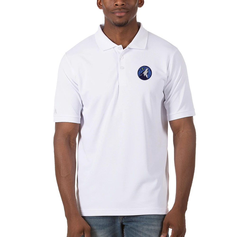 Men's Antigua White Minnesota Timberwolves Legacy Pique Polo