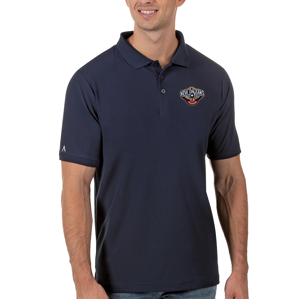 Men's Antigua Navy New Orleans Pelicans Legacy Pique Polo