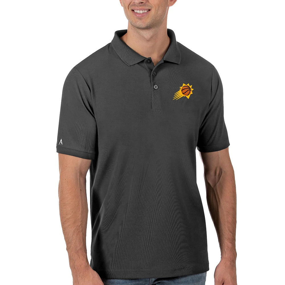 Men's Antigua Gray Phoenix Suns Legacy Pique Polo