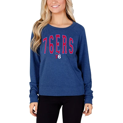 Women's Concepts Sport Royal Philadelphia 76ers Mainstream Terry Long Sleeve Top