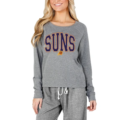 Women's Concepts Sport Gray Phoenix Suns Mainstream Terry Long Sleeve Top