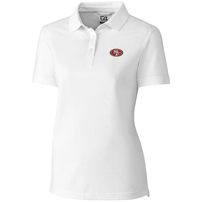 Women's Cutter & Buck White San Francisco 49ers Advantage Polo