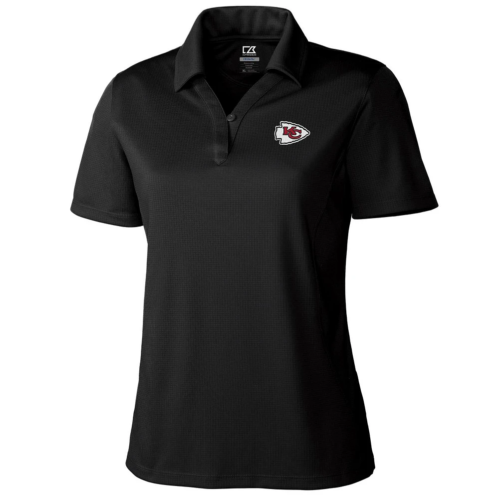 Women's Cutter & Buck Black Kansas City Chiefs DryTec Genre Polo