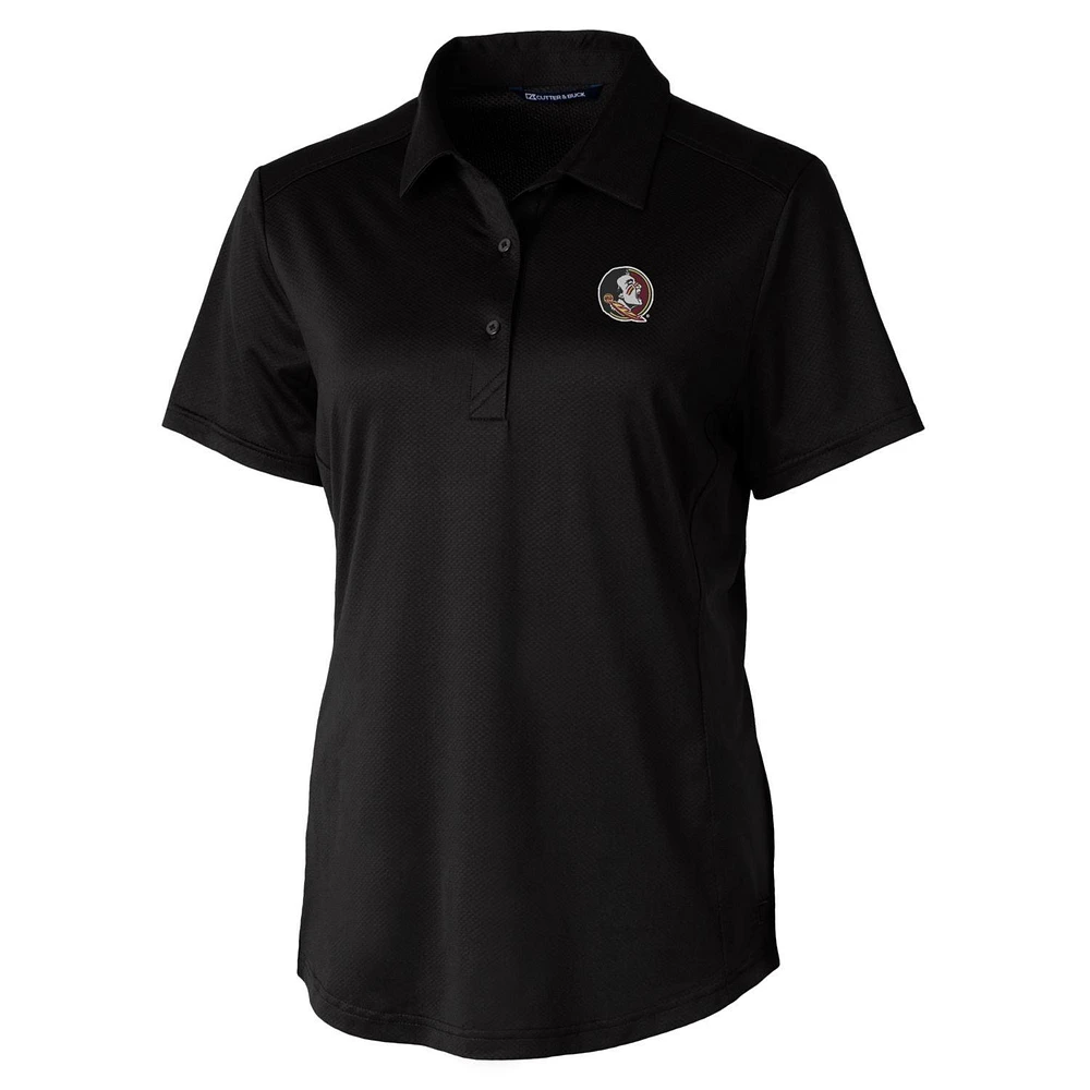 Women's Cutter & Buck Black Florida State Seminoles Prospect Polo
