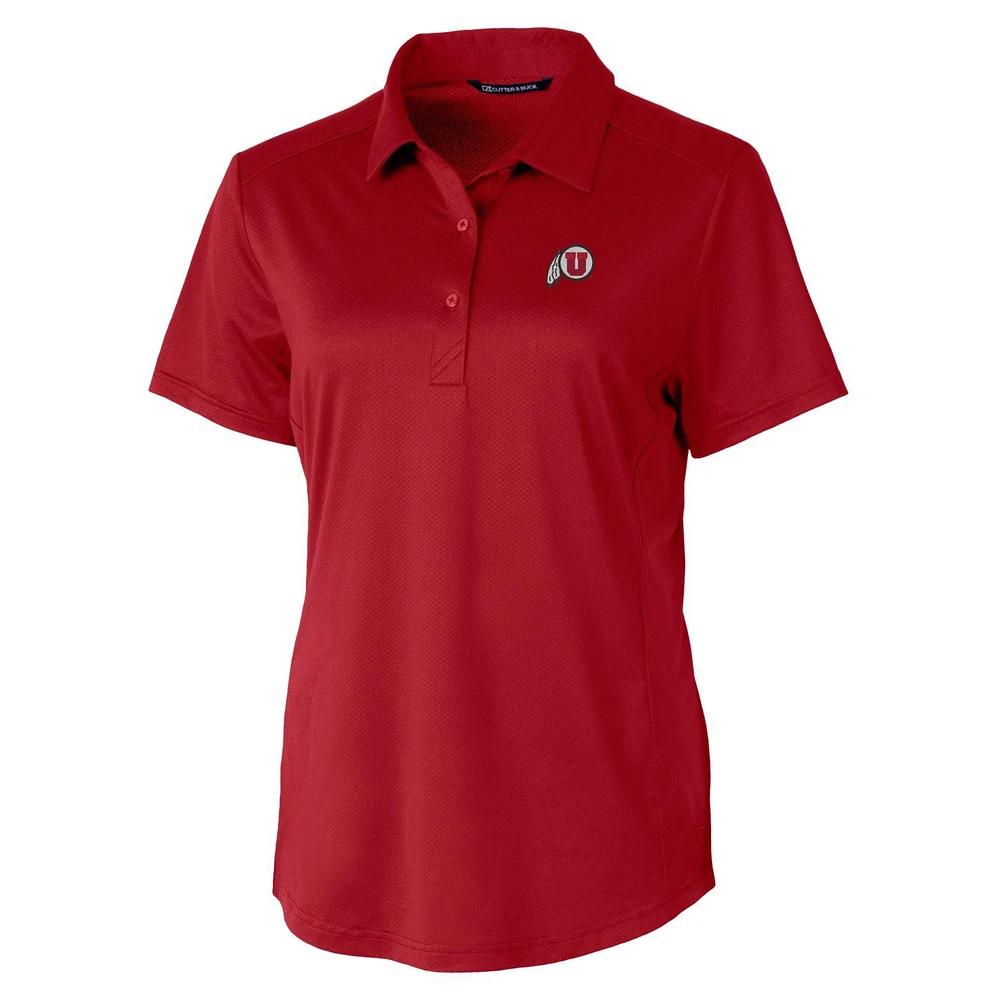 Women's Cutter & Buck Red Utah Utes Prospect Polo