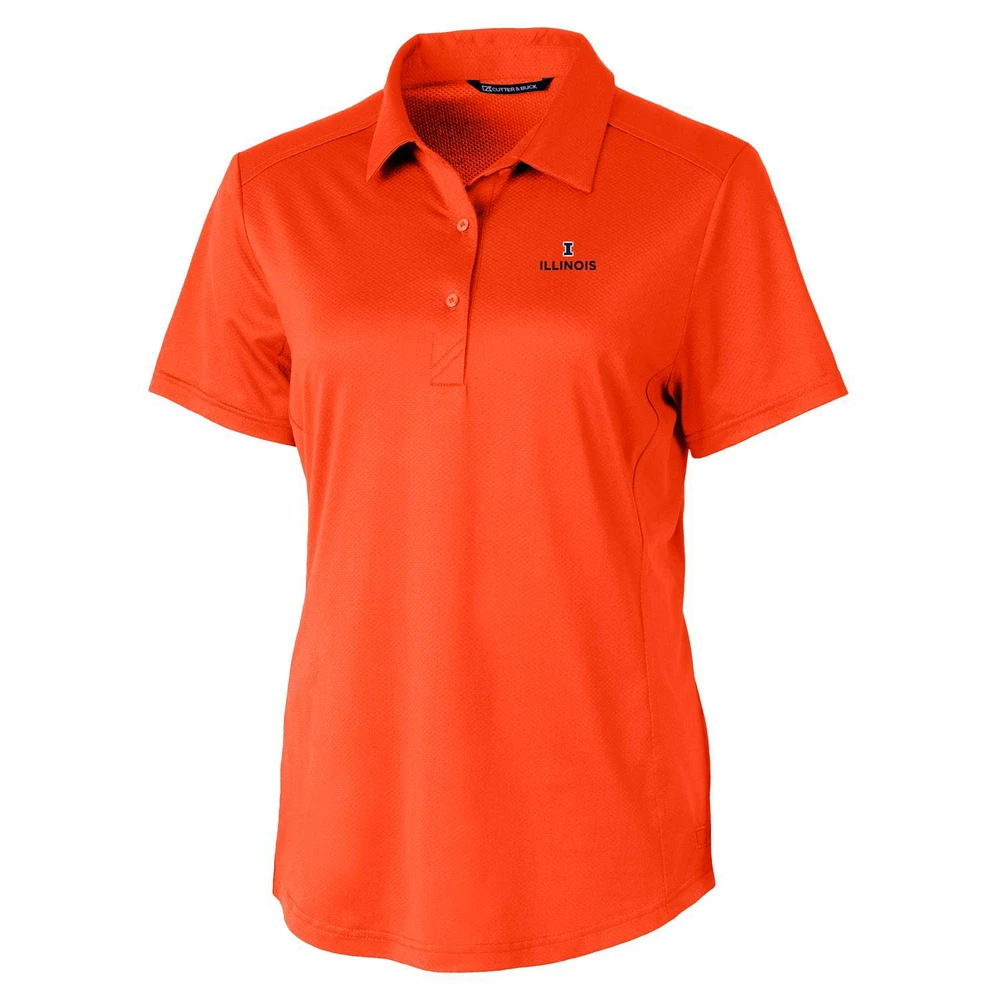 Women's Cutter & Buck Orange Illinois Fighting Illini Prospect Polo