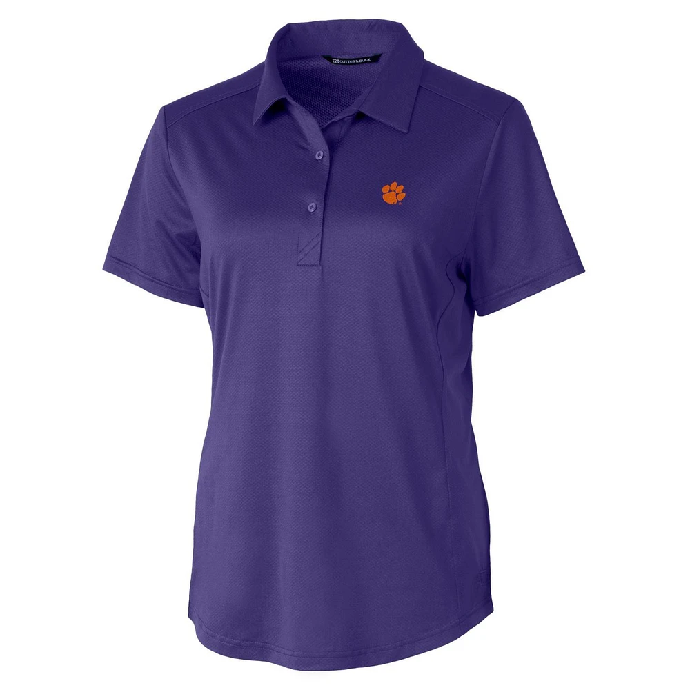 Women's Cutter & Buck Purple Clemson Tigers Prospect Polo