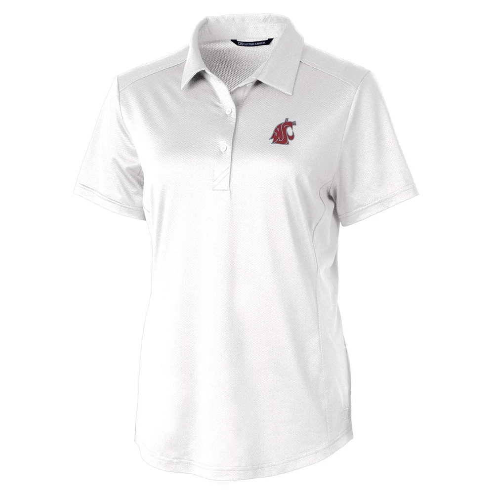 Women's Cutter & Buck White Washington State Cougars Prospect Polo