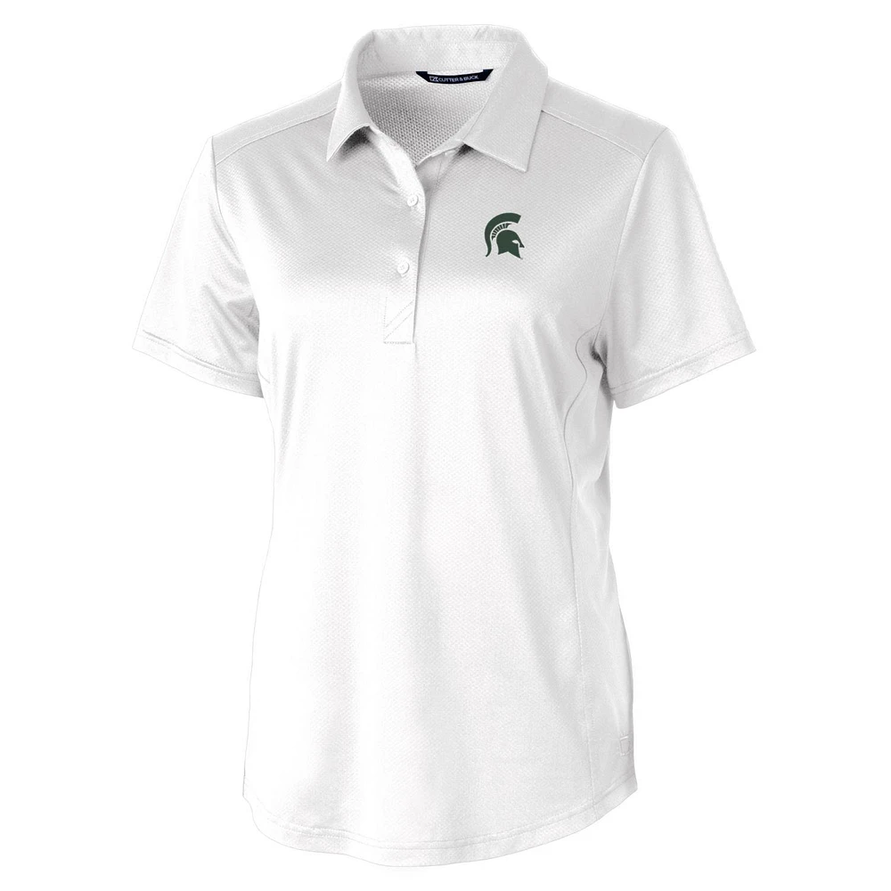 Women's Cutter & Buck White Michigan State Spartans Prospect Polo