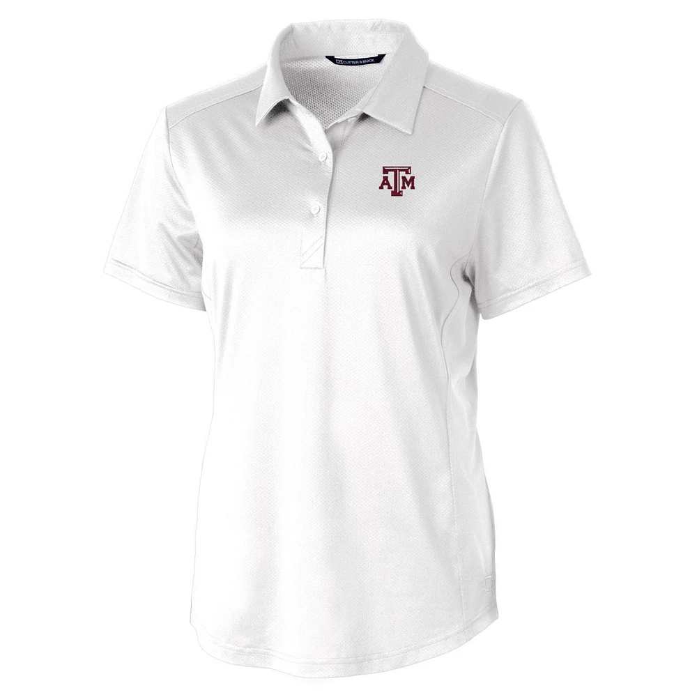 Women's Cutter & Buck White Texas A&M Aggies Prospect Polo