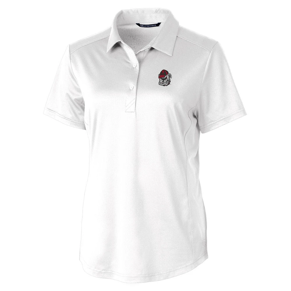 Women's Cutter & Buck White Georgia Bulldogs Prospect Polo
