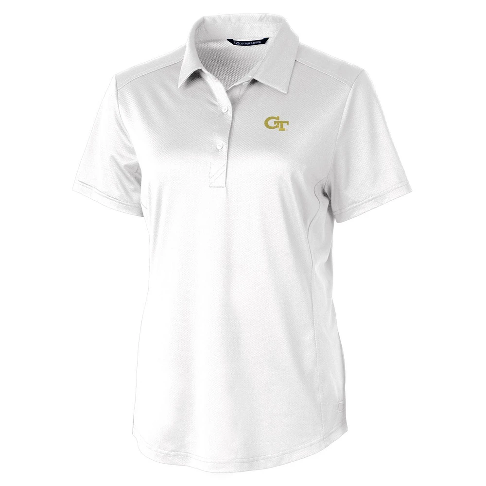Women's Cutter & Buck White Georgia Tech Yellow Jackets Prospect Polo