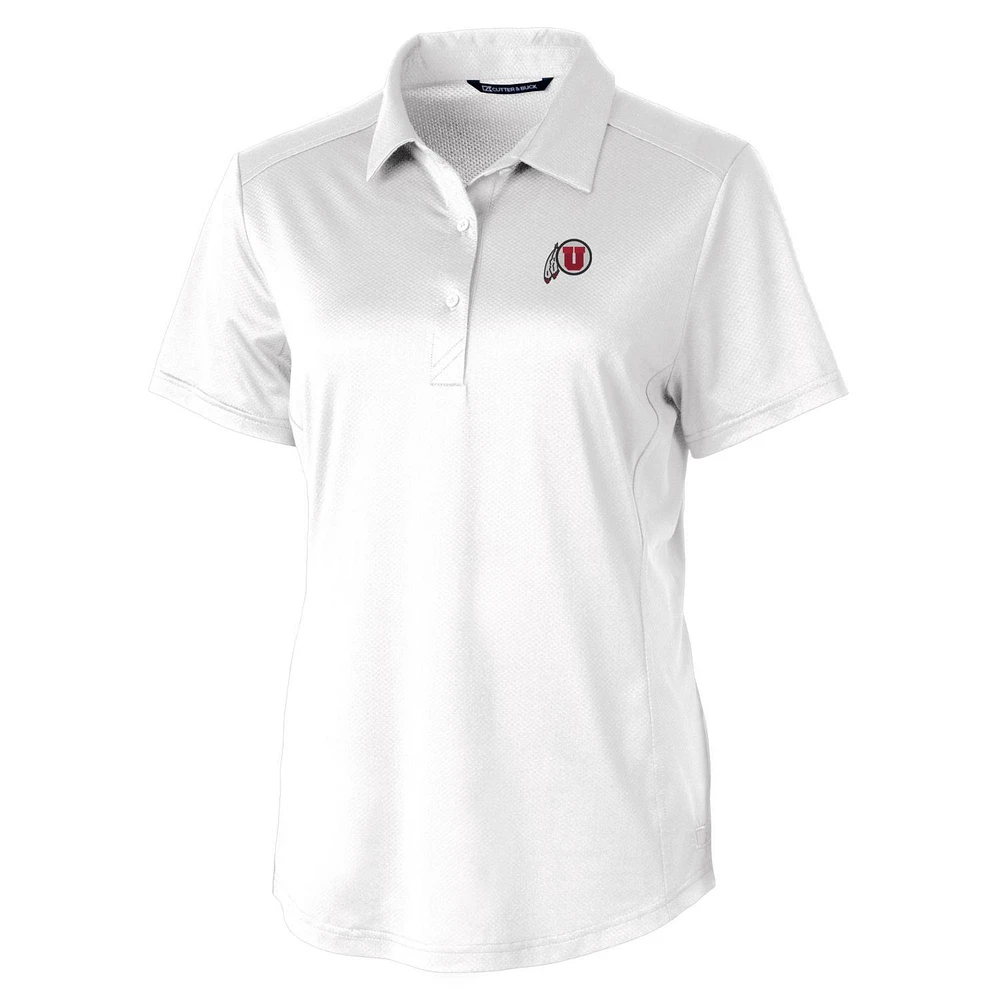 Women's Cutter & Buck White Utah Utes Prospect Polo