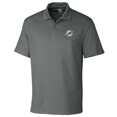 Men's Cutter & Buck Gray Miami Dolphins Big & Tall DryTec Genre Polo